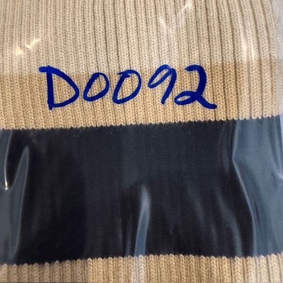 House of Harlow 1960 Rib Knit Striped Dress Strapless Black Tan Rust Size Small - Picture 7 of 7